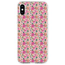 DistinctInk® Clear Shockproof Hybrid Case for Apple iPhone / Samsung Galaxy / Google Pixel - Preppy Pattern - Pink Flowers Floral