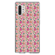 DistinctInk® Clear Shockproof Hybrid Case for Apple iPhone / Samsung Galaxy / Google Pixel - Preppy Pattern - Pink Flowers Floral