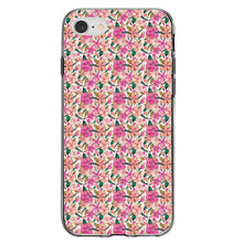DistinctInk® Clear Shockproof Hybrid Case for Apple iPhone / Samsung Galaxy / Google Pixel - Preppy Pattern - Pink Flowers Floral