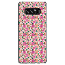 DistinctInk® Clear Shockproof Hybrid Case for Apple iPhone / Samsung Galaxy / Google Pixel - Preppy Pattern - Pink Flowers Floral