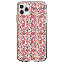 DistinctInk® Clear Shockproof Hybrid Case for Apple iPhone / Samsung Galaxy / Google Pixel - Preppy Pattern - Pink Flowers Floral