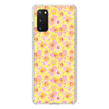 DistinctInk® Clear Shockproof Hybrid Case for Apple iPhone / Samsung Galaxy / Google Pixel - Preppy Pattern - Pink Yellow White Flowers Floral