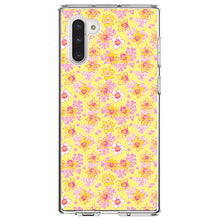 DistinctInk® Clear Shockproof Hybrid Case for Apple iPhone / Samsung Galaxy / Google Pixel - Preppy Pattern - Pink Yellow White Flowers Floral