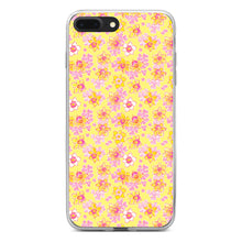 DistinctInk® Clear Shockproof Hybrid Case for Apple iPhone / Samsung Galaxy / Google Pixel - Preppy Pattern - Pink Yellow White Flowers Floral