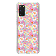 DistinctInk® Clear Shockproof Hybrid Case for Apple iPhone / Samsung Galaxy / Google Pixel - Preppy Pattern - Yellow White Pink Flowers Floral