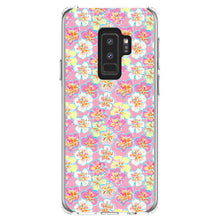 DistinctInk® Clear Shockproof Hybrid Case for Apple iPhone / Samsung Galaxy / Google Pixel - Preppy Pattern - Yellow White Pink Flowers Floral