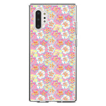 DistinctInk® Clear Shockproof Hybrid Case for Apple iPhone / Samsung Galaxy / Google Pixel - Preppy Pattern - Yellow White Pink Flowers Floral