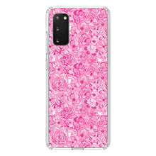 DistinctInk® Clear Shockproof Hybrid Case for Apple iPhone / Samsung Galaxy / Google Pixel - Preppy Pattern - Pink & White Flowers Floral