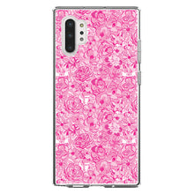 DistinctInk® Clear Shockproof Hybrid Case for Apple iPhone / Samsung Galaxy / Google Pixel - Preppy Pattern - Pink & White Flowers Floral