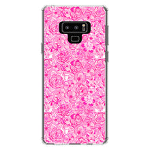 DistinctInk® Clear Shockproof Hybrid Case for Apple iPhone / Samsung Galaxy / Google Pixel - Preppy Pattern - Pink & White Flowers Floral