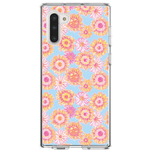 DistinctInk® Clear Shockproof Hybrid Case for Apple iPhone / Samsung Galaxy / Google Pixel - Preppy Pattern - Blue Pink Yellow Flowers Floral