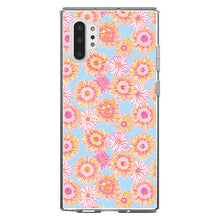 DistinctInk® Clear Shockproof Hybrid Case for Apple iPhone / Samsung Galaxy / Google Pixel - Preppy Pattern - Blue Pink Yellow Flowers Floral