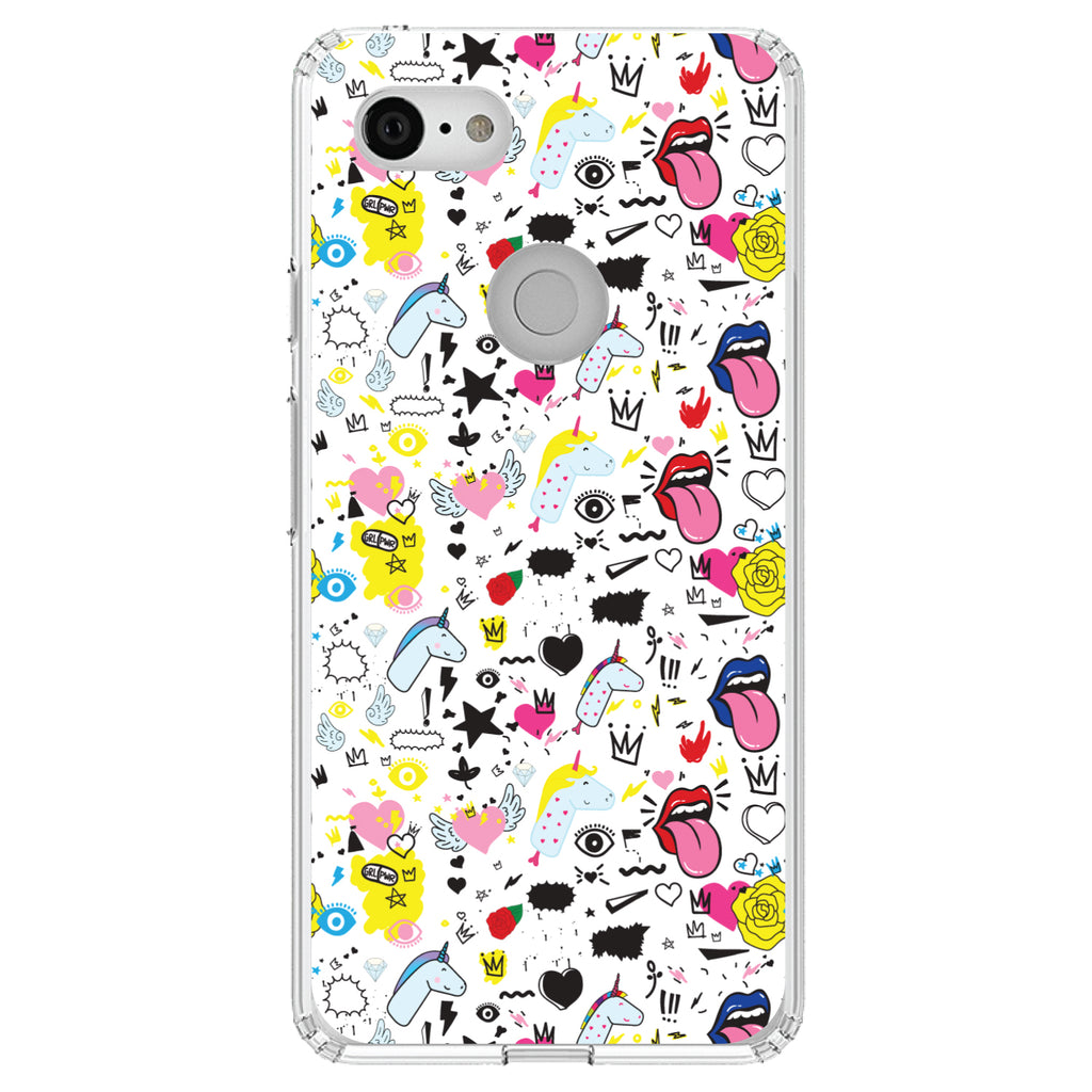 Girl Power, Unicorn Crowns Loud Mouth Clear Shockproof iPhone Case, view 21