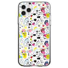 DistinctInk® Clear Shockproof Hybrid Case for Apple iPhone / Samsung Galaxy / Google Pixel - Girl Power - Unicorn Crowns Loud Mouth