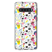 DistinctInk® Clear Shockproof Hybrid Case for Apple iPhone / Samsung Galaxy / Google Pixel - Girl Power - Unicorn Crowns Loud Mouth
