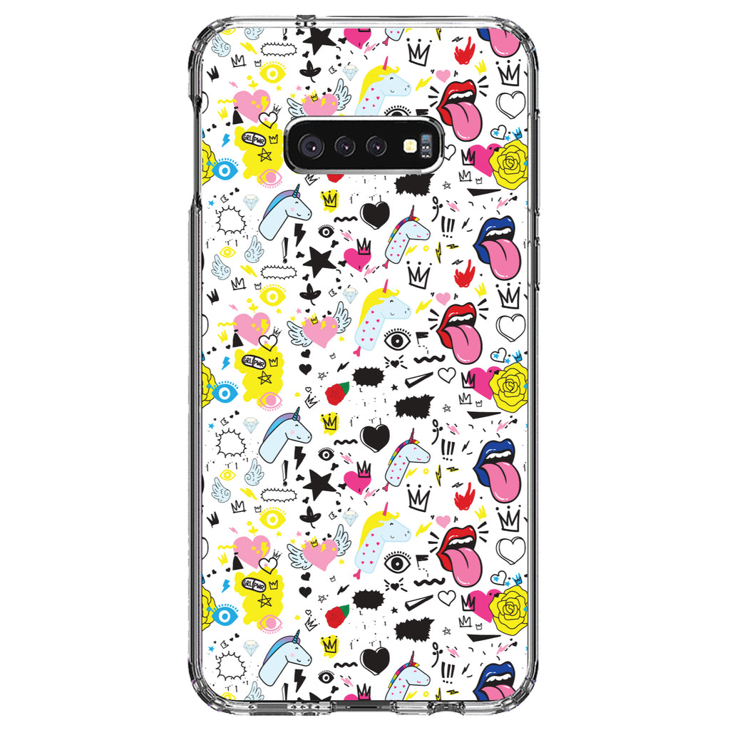 Girl Power, Unicorn Crowns Loud Mouth Clear Shockproof iPhone Case, view 18