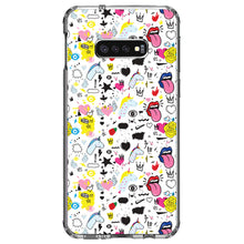 DistinctInk® Clear Shockproof Hybrid Case for Apple iPhone / Samsung Galaxy / Google Pixel - Girl Power - Unicorn Crowns Loud Mouth