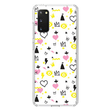 DistinctInk® Clear Shockproof Hybrid Case for Apple iPhone / Samsung Galaxy / Google Pixel - Girl Power - Crown Hearts Castle Pink Yellow