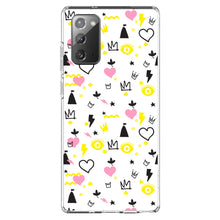 DistinctInk® Clear Shockproof Hybrid Case for Apple iPhone / Samsung Galaxy / Google Pixel - Girl Power - Crown Hearts Castle Pink Yellow