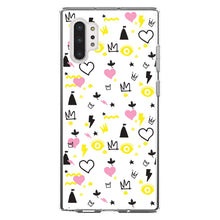 DistinctInk® Clear Shockproof Hybrid Case for Apple iPhone / Samsung Galaxy / Google Pixel - Girl Power - Crown Hearts Castle Pink Yellow
