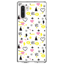 DistinctInk® Clear Shockproof Hybrid Case for Apple iPhone / Samsung Galaxy / Google Pixel - Girl Power - Crown Hearts Castle Pink Yellow