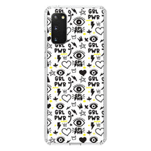 DistinctInk® Clear Shockproof Hybrid Case for Apple iPhone / Samsung Galaxy / Google Pixel - Girl Power - GRL PWR - Yellow Black