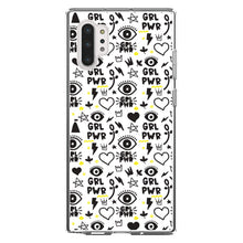 DistinctInk® Clear Shockproof Hybrid Case for Apple iPhone / Samsung Galaxy / Google Pixel - Girl Power - GRL PWR - Yellow Black