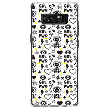 DistinctInk® Clear Shockproof Hybrid Case for Apple iPhone / Samsung Galaxy / Google Pixel - Girl Power - GRL PWR - Yellow Black