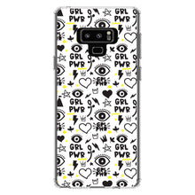 DistinctInk® Clear Shockproof Hybrid Case for Apple iPhone / Samsung Galaxy / Google Pixel - Girl Power - GRL PWR - Yellow Black