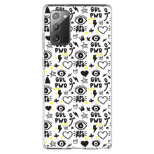 DistinctInk® Clear Shockproof Hybrid Case for Apple iPhone / Samsung Galaxy / Google Pixel - Girl Power - GRL PWR - Yellow Black