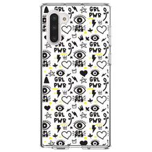 DistinctInk® Clear Shockproof Hybrid Case for Apple iPhone / Samsung Galaxy / Google Pixel - Girl Power - GRL PWR - Yellow Black