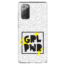 DistinctInk® Clear Shockproof Hybrid Case for Apple iPhone / Samsung Galaxy / Google Pixel - Girl Power - GRL PWR - Yellow & Black Box