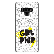 DistinctInk® Clear Shockproof Hybrid Case for Apple iPhone / Samsung Galaxy / Google Pixel - Girl Power - GRL PWR - Yellow & Black Box