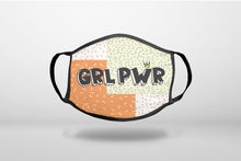 Girl Power - GRL PWR - Crown, Polka Dots - 3-Ply Reusable Soft Face Mask Covering, Unisex, Cotton Inner Layer