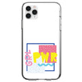 Girl Power, GRL PWR, Retro 80's Look Clear Shockproof iPhone Case