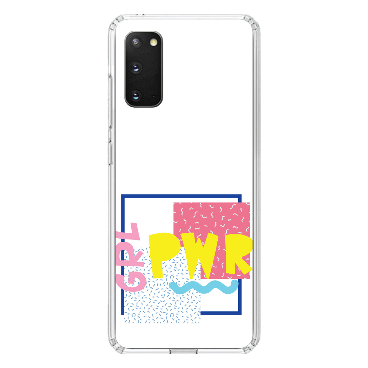 Girl Power, GRL PWR, Retro 80's Look Clear Shockproof iPhone Case, view 15