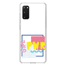 DistinctInk® Clear Shockproof Hybrid Case for Apple iPhone / Samsung Galaxy / Google Pixel - Girl Power - GRL PWR - Retro 80's Look