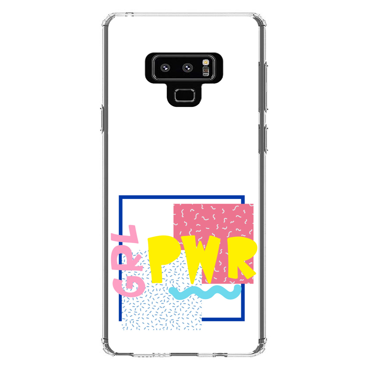 Girl Power, GRL PWR, Retro 80's Look Clear Shockproof iPhone Case, view 11