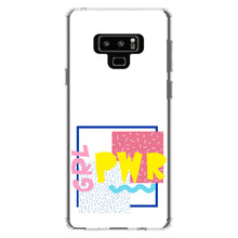 DistinctInk® Clear Shockproof Hybrid Case for Apple iPhone / Samsung Galaxy / Google Pixel - Girl Power - GRL PWR - Retro 80's Look