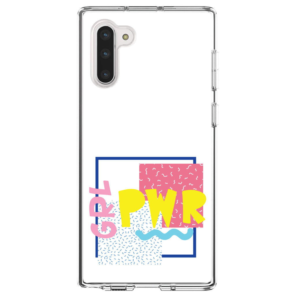 Girl Power, GRL PWR, Retro 80's Look Clear Shockproof iPhone Case, view 9