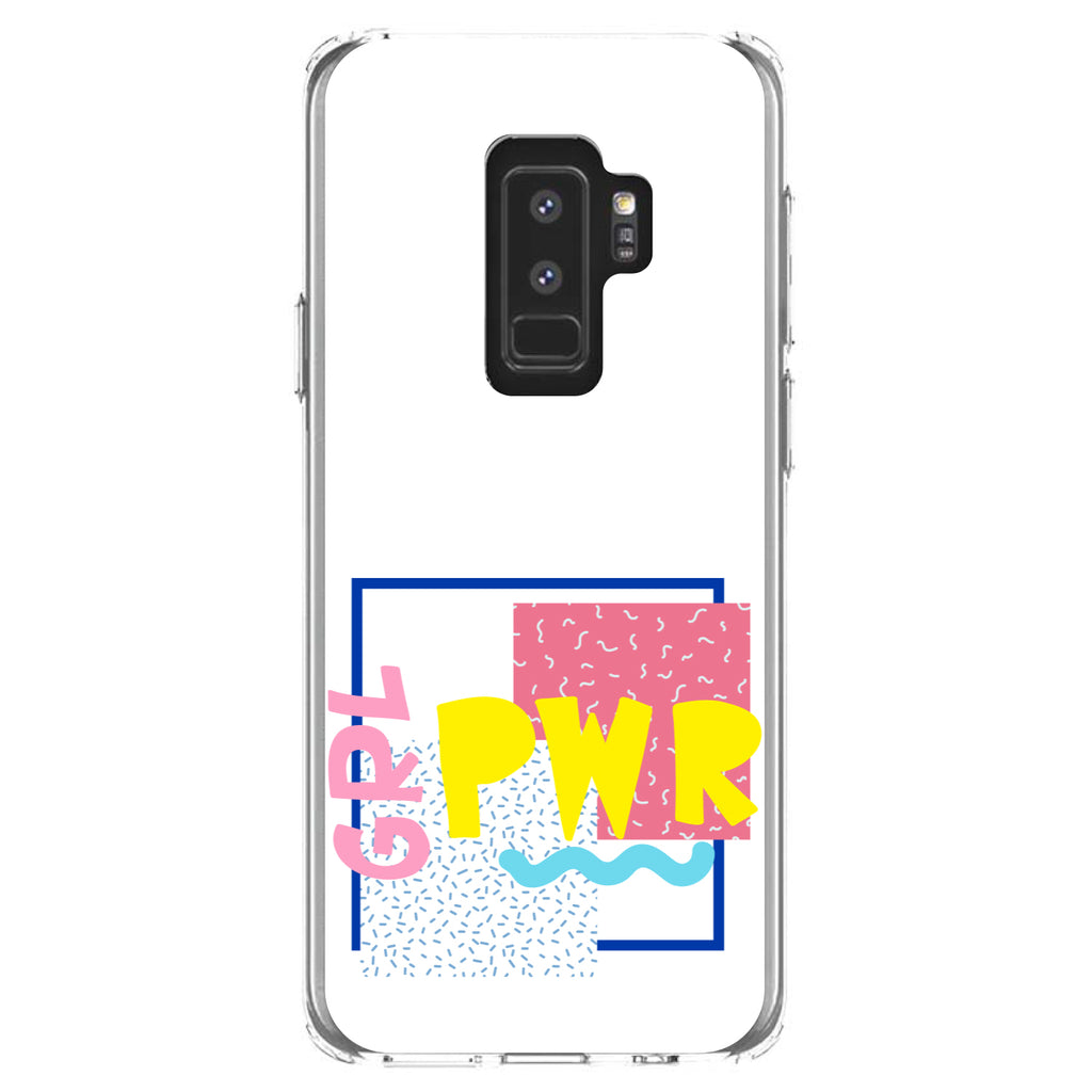 Girl Power, GRL PWR, Retro 80's Look Clear Shockproof iPhone Case, view 20