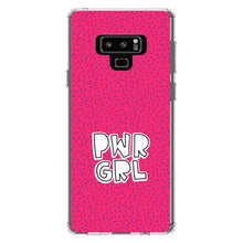 DistinctInk® Clear Shockproof Hybrid Case for Apple iPhone / Samsung Galaxy / Google Pixel - Girl Power - PWR GRL - Pink Background