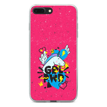 DistinctInk® Clear Shockproof Hybrid Case for Apple iPhone / Samsung Galaxy / Google Pixel - Girl Power - GRL PWR - Unicorn Hearts Graffiti