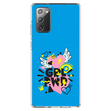DistinctInk® Clear Shockproof Hybrid Case for Apple iPhone / Samsung Galaxy / Google Pixel - Girl Power - GRL PWR - Pink, Blue, Yellow