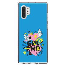 DistinctInk® Clear Shockproof Hybrid Case for Apple iPhone / Samsung Galaxy / Google Pixel - Girl Power - GRL PWR - Pink, Blue, Yellow