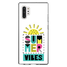 DistinctInk® Clear Shockproof Hybrid Case for Apple iPhone / Samsung Galaxy / Google Pixel - Summer Graphics - Summer Vibes Teal yellow Pink