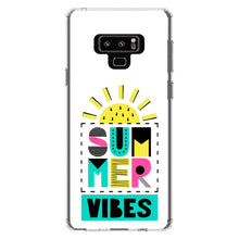 DistinctInk® Clear Shockproof Hybrid Case for Apple iPhone / Samsung Galaxy / Google Pixel - Summer Graphics - Summer Vibes Teal yellow Pink