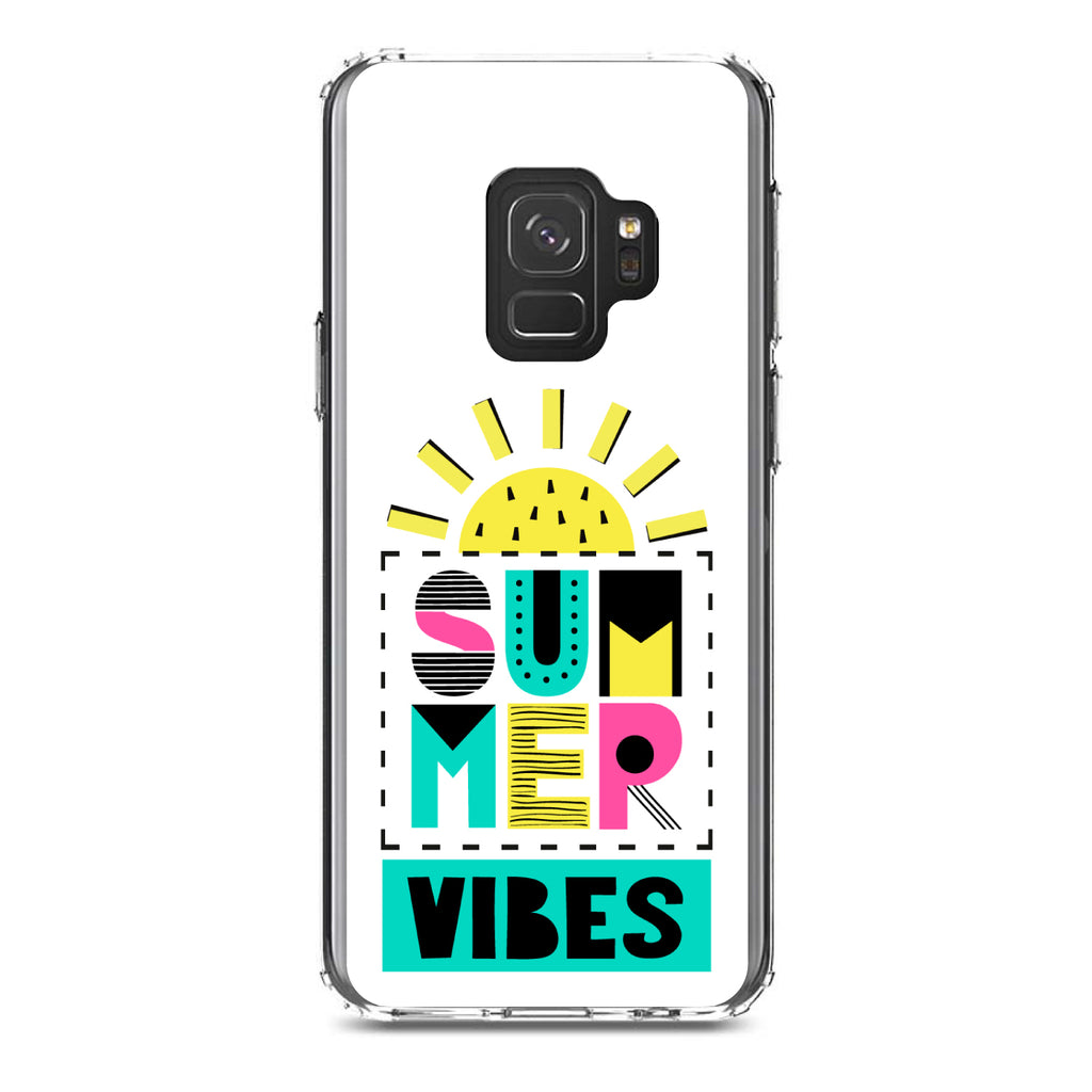 Summer Graphics, Summer Vibes Teal yellow Pink Clear Shockproof iPhone Case, view 19