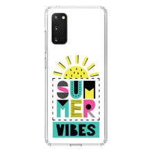 DistinctInk® Clear Shockproof Hybrid Case for Apple iPhone / Samsung Galaxy / Google Pixel - Summer Graphics - Summer Vibes Teal yellow Pink