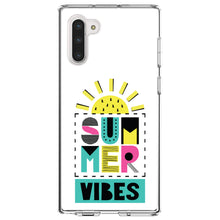DistinctInk® Clear Shockproof Hybrid Case for Apple iPhone / Samsung Galaxy / Google Pixel - Summer Graphics - Summer Vibes Teal yellow Pink